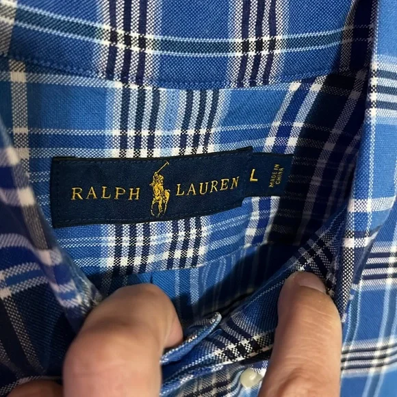 Ralph Lauren short sleeve plaid button down shirt - Picture 3 of 5